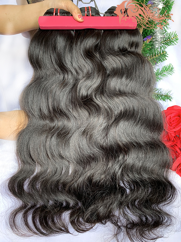 Csqueen Mink hair Body Wave 2 Bundles with 5*5 Transparent lace Closure Brazilian Hair - Click Image to Close